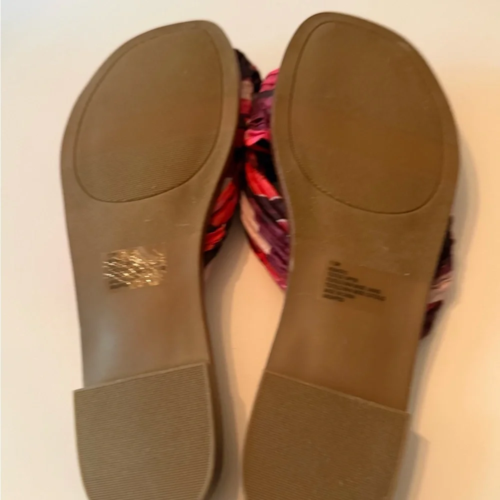 Kelsie Renata 2 Knot-Tie Multi Pattern Slide Sandals New Women’s 7.5